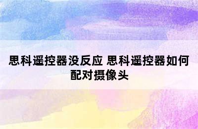 思科遥控器没反应 思科遥控器如何配对摄像头